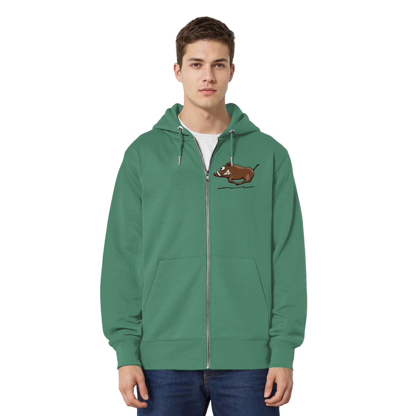 sauwildes Wildschwein | Wildsau  - Organic Relaxed Zipper