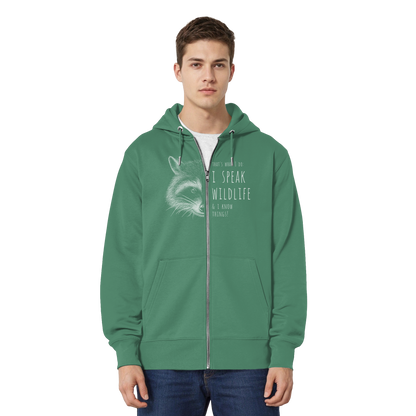 I Speak Wildlife And I Know Waschbär - Organic Relaxed Zipper