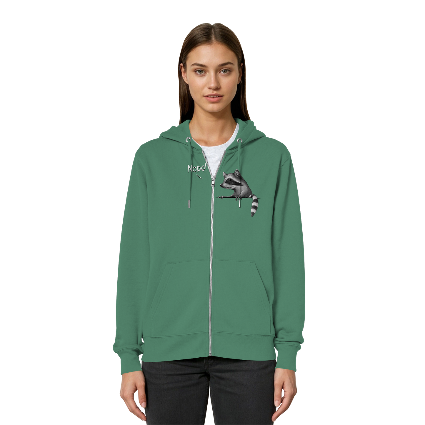 Nope! Frecher verwegener Waschbär - Organic Relaxed Zipper
