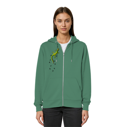 Kletternder Gecko mit Spuren - Organic Relaxed Zipper