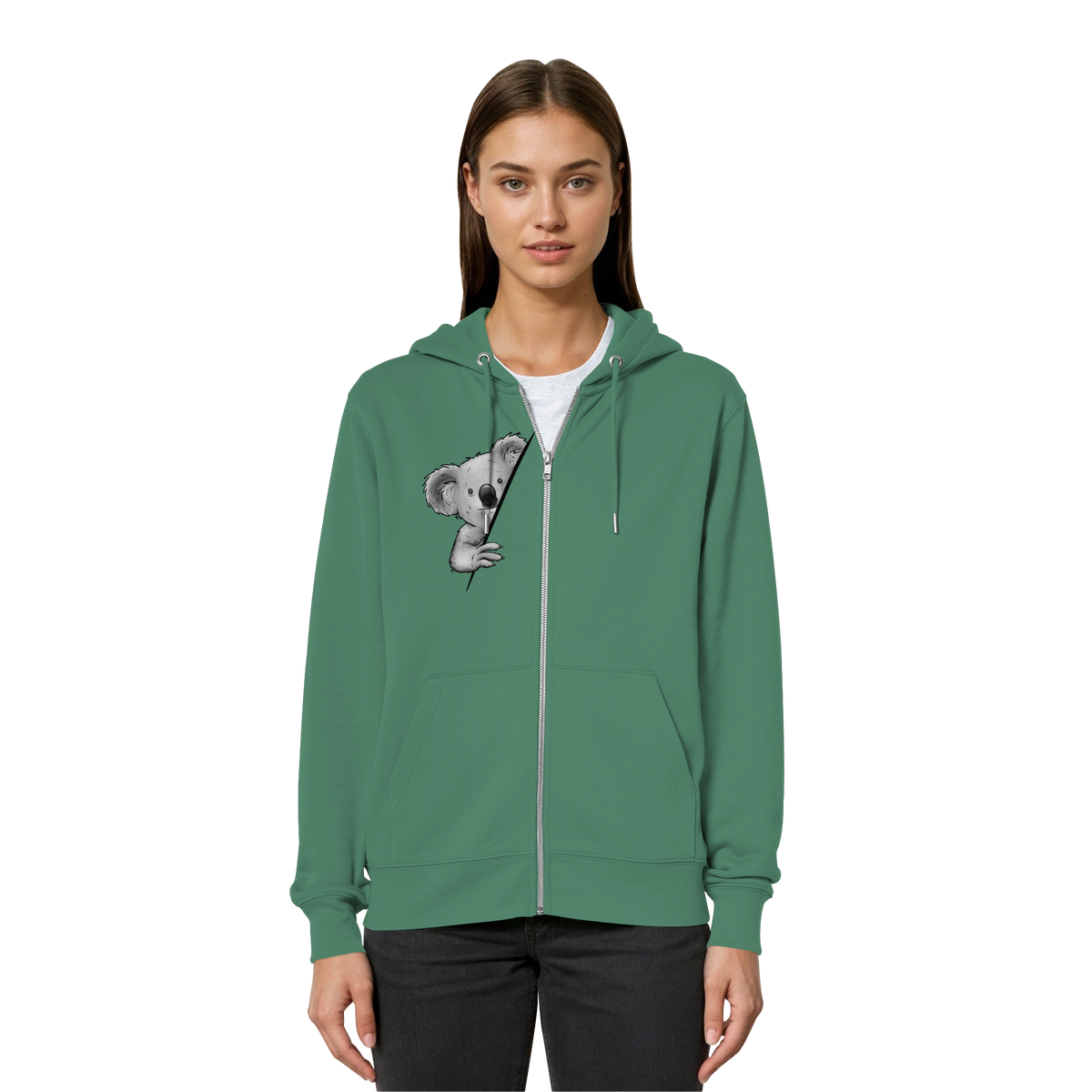 Koala Bär Illustration - Organic Relaxed Zipper