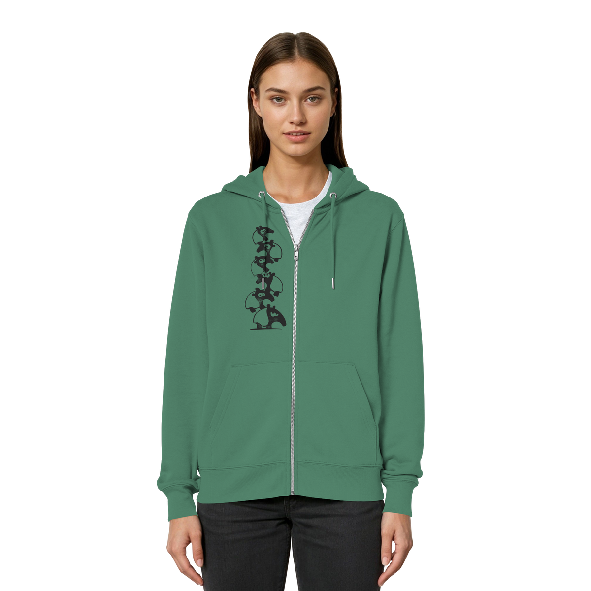 Lustiger Haufen aus Schabracken-Tapiren - Organic Relaxed Zipper