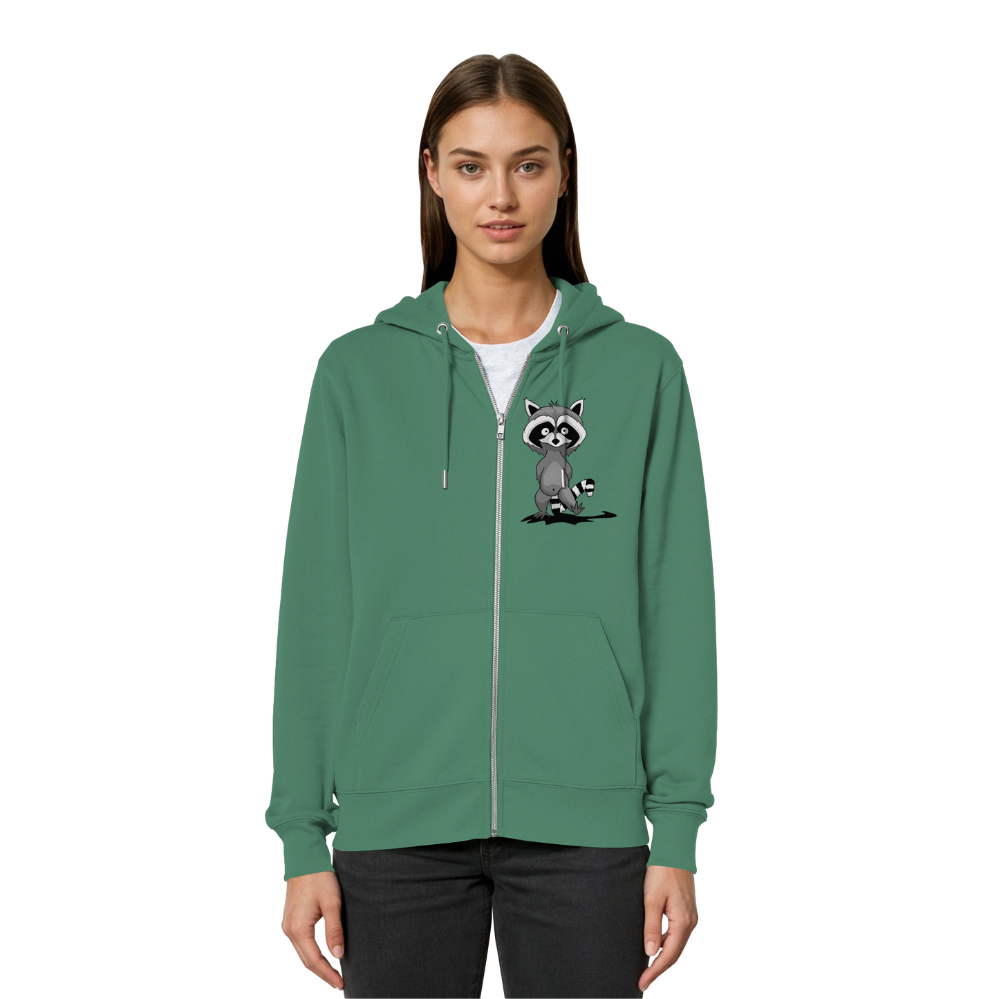 Frecher kleiner Waschbär - Organic Relaxed Zipper