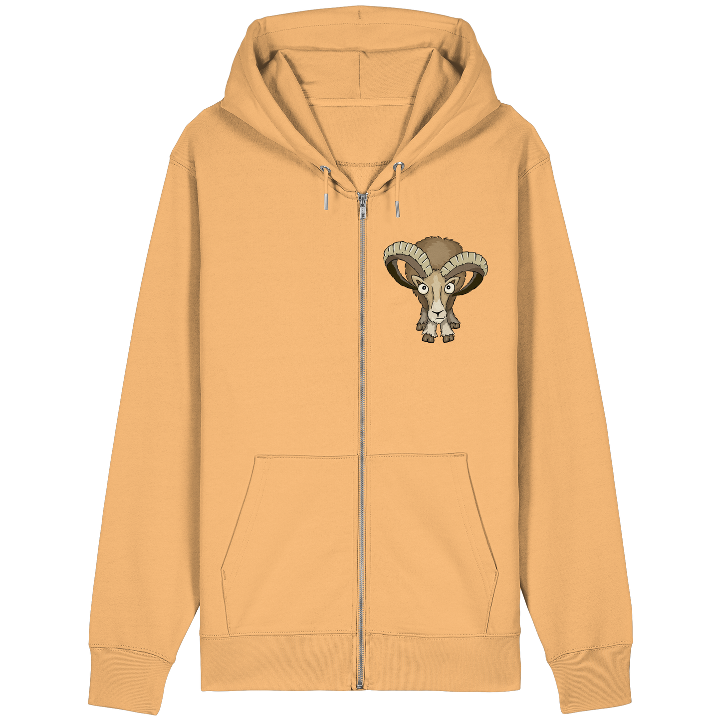 Bockiges Mufflon Widder Schafbock - Organic Relaxed Zipper
