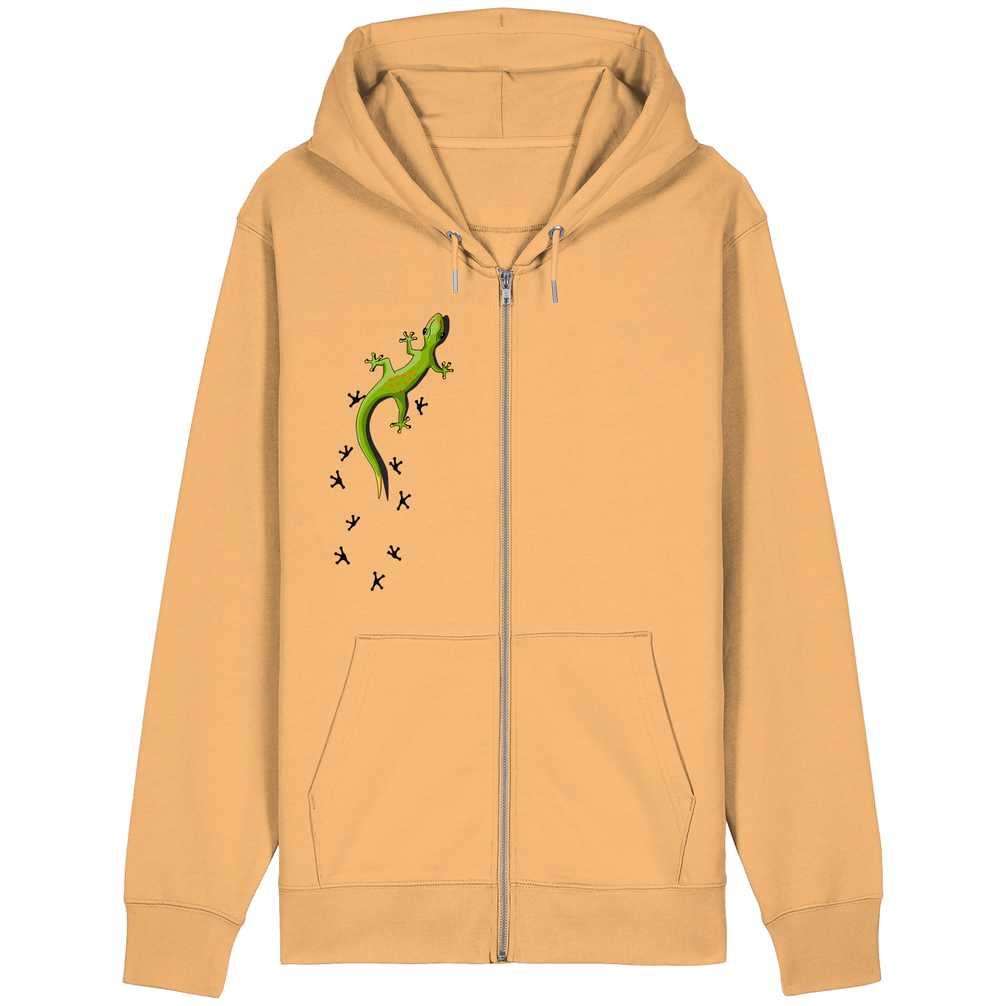Kletternder Gecko mit Spuren - Organic Relaxed Zipper