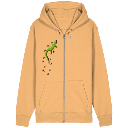 Kletternder Gecko mit Spuren - Organic Relaxed Zipper
