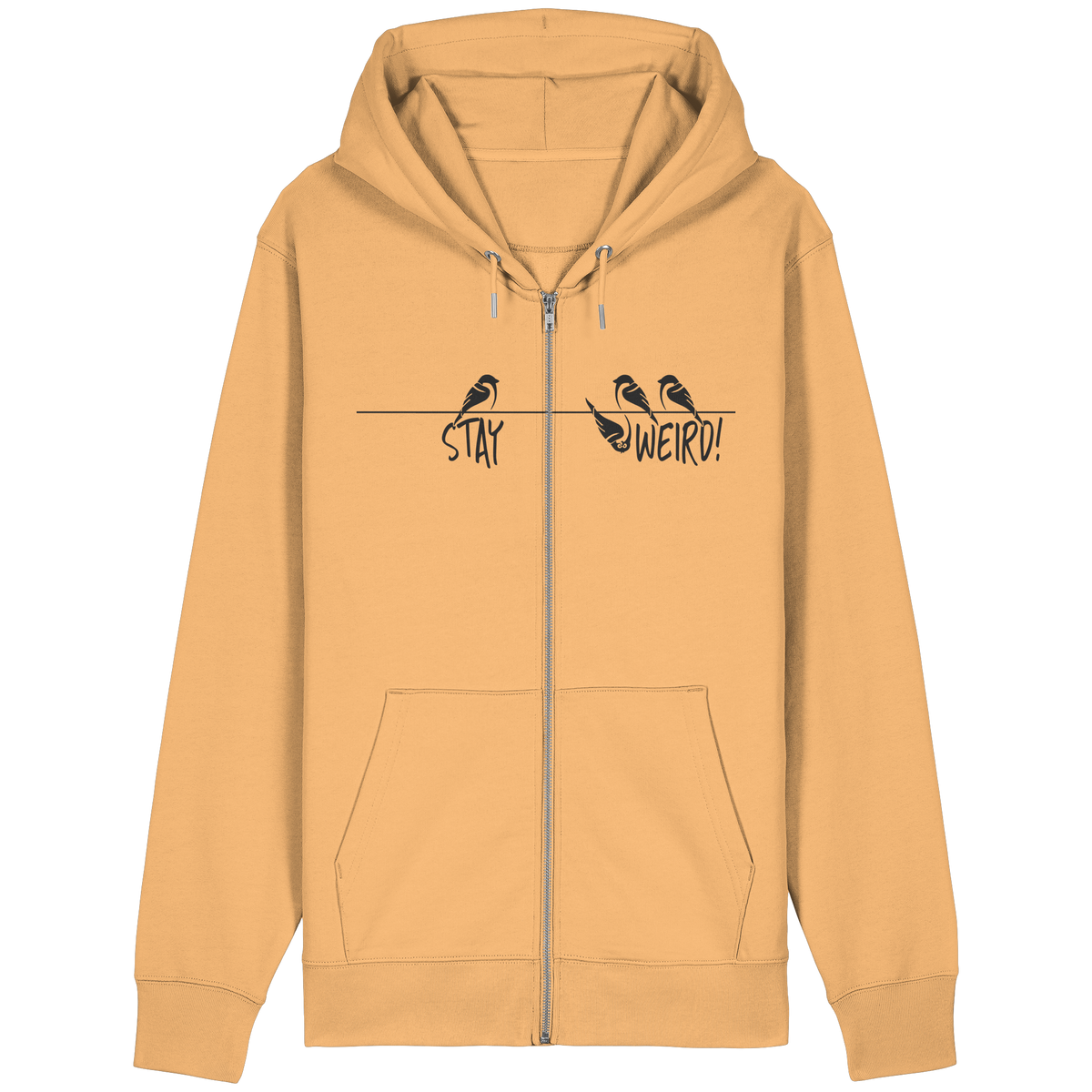 Stay Weird! Schräger Vogel Spatz - Organic Relaxed Zipper