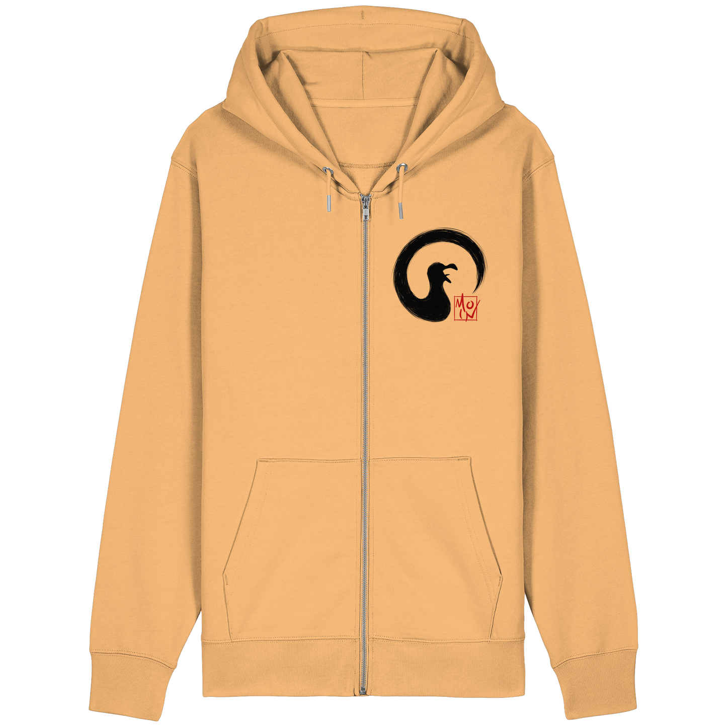 Moin kreischende japanische Enso Möwe - Organic Relaxed Zipper