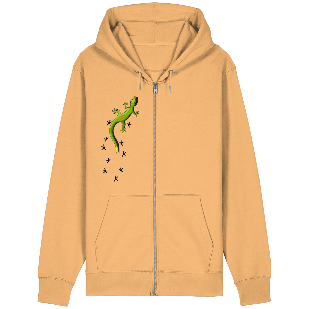 Kletternder Gecko mit Spuren - Organic Relaxed Zipper