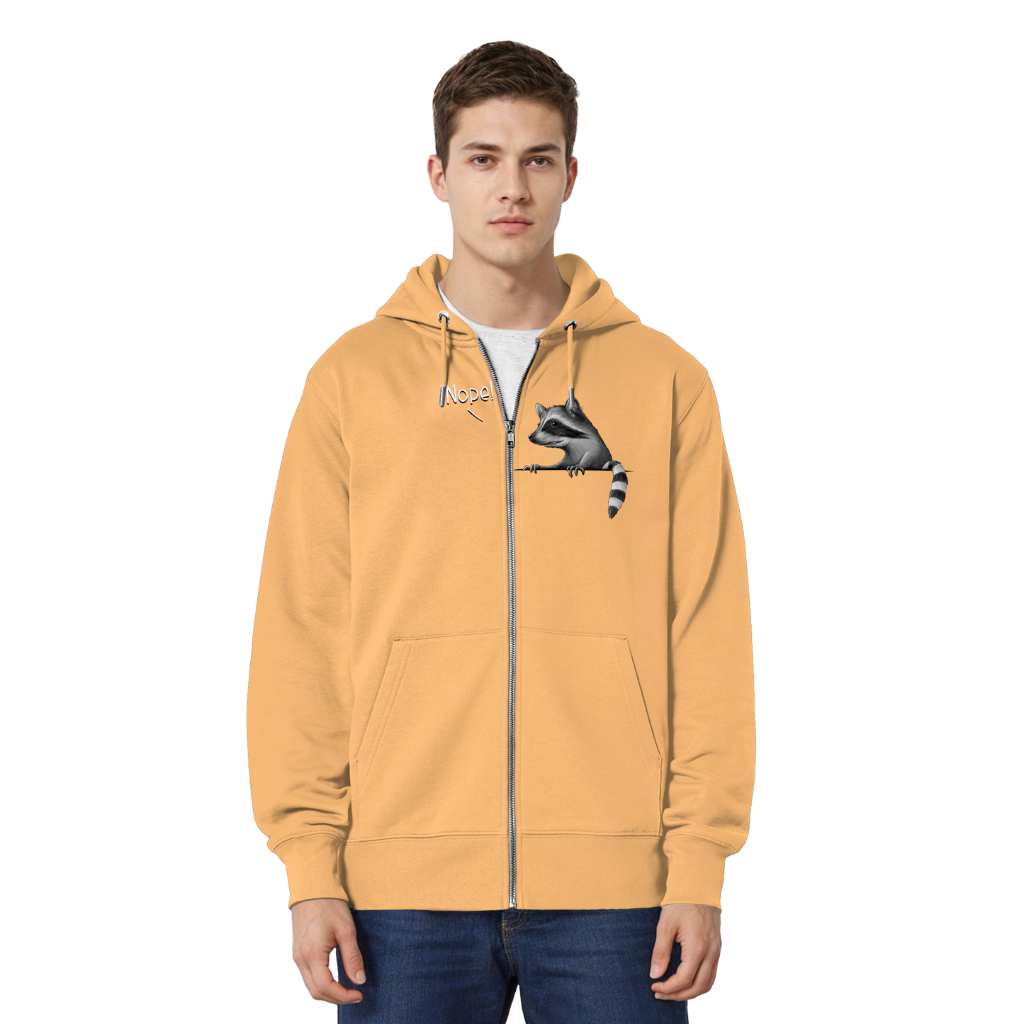 Nope! Frecher verwegener Waschbär - Organic Relaxed Zipper