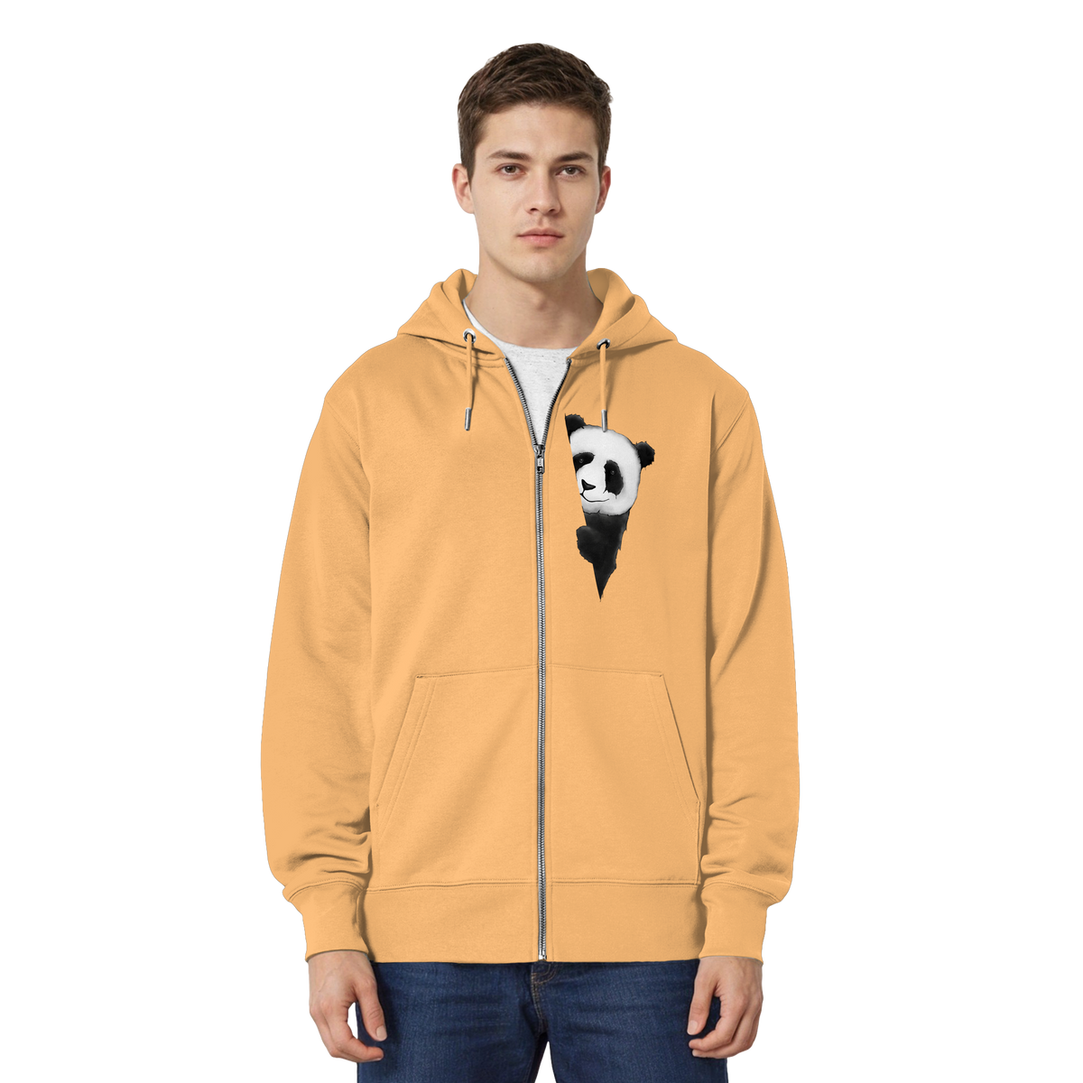 Panda Bär Illustration - Organic Relaxed Zipper
