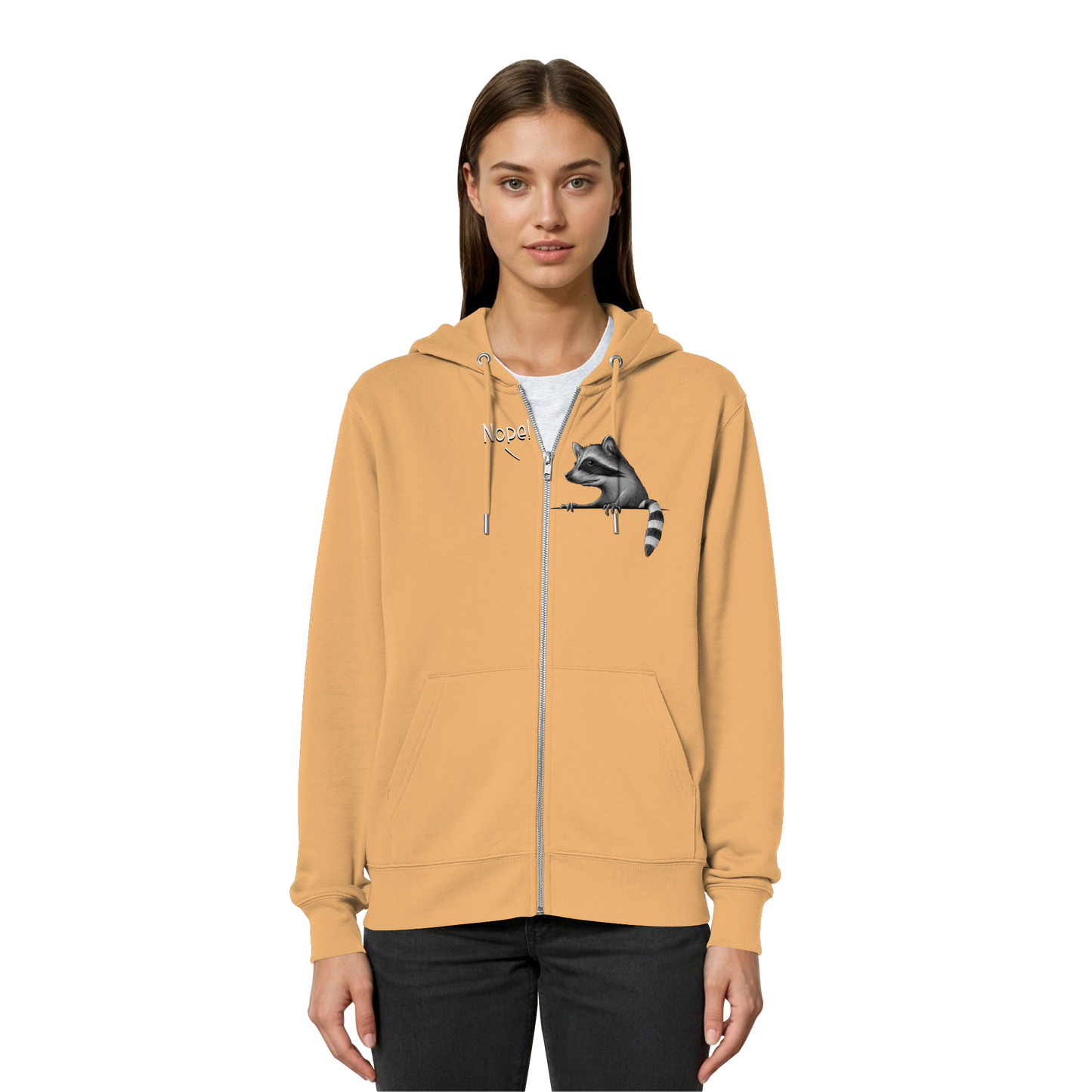 Nope! Frecher verwegener Waschbär - Organic Relaxed Zipper
