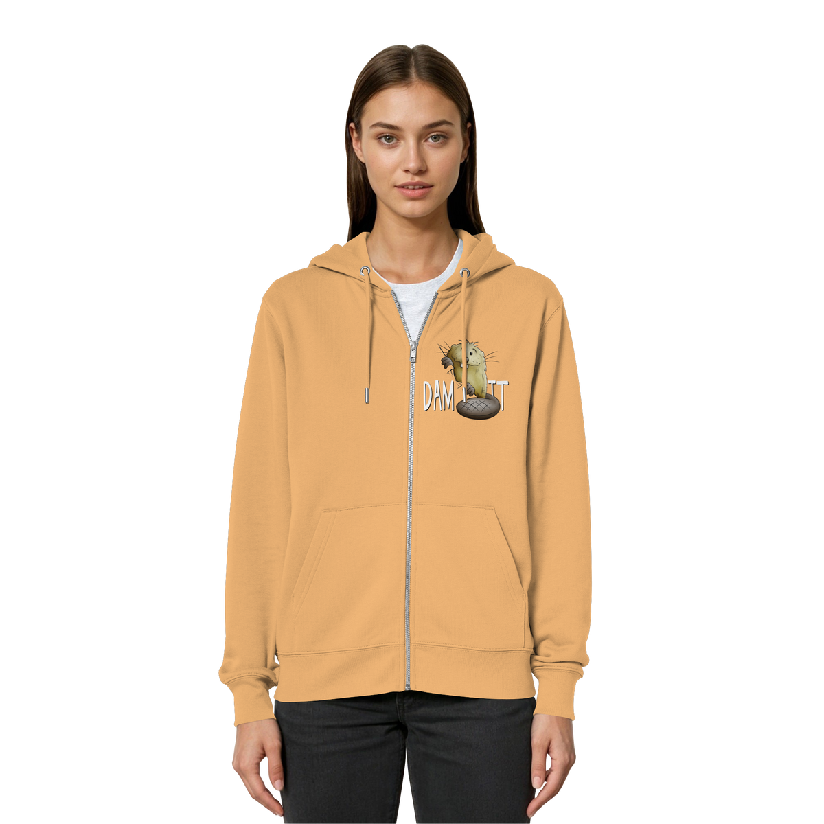 Dam It Verdammt Lustiger Biber - Organic Relaxed Zipper