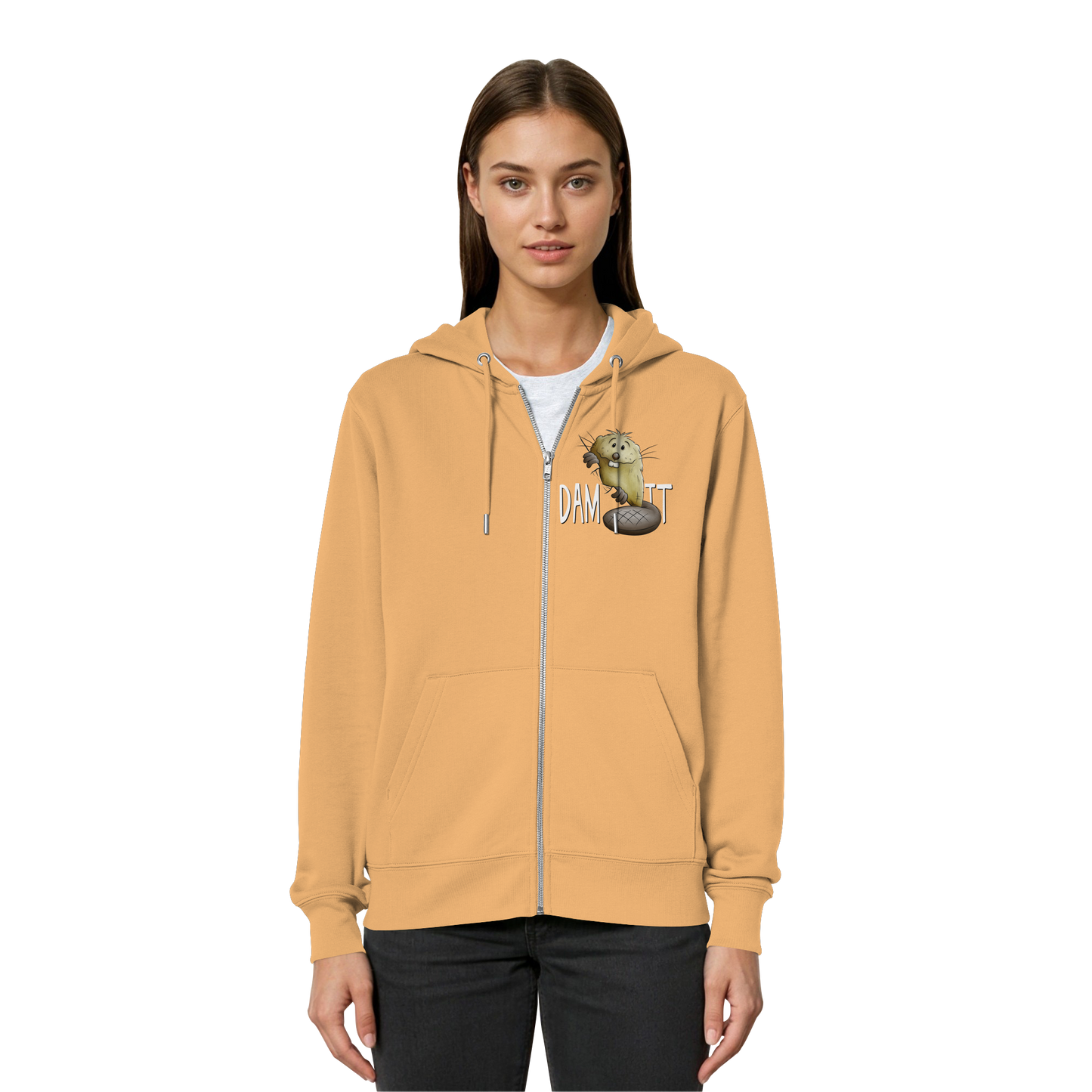 Dam It Verdammt Lustiger Biber - Organic Relaxed Zipper
