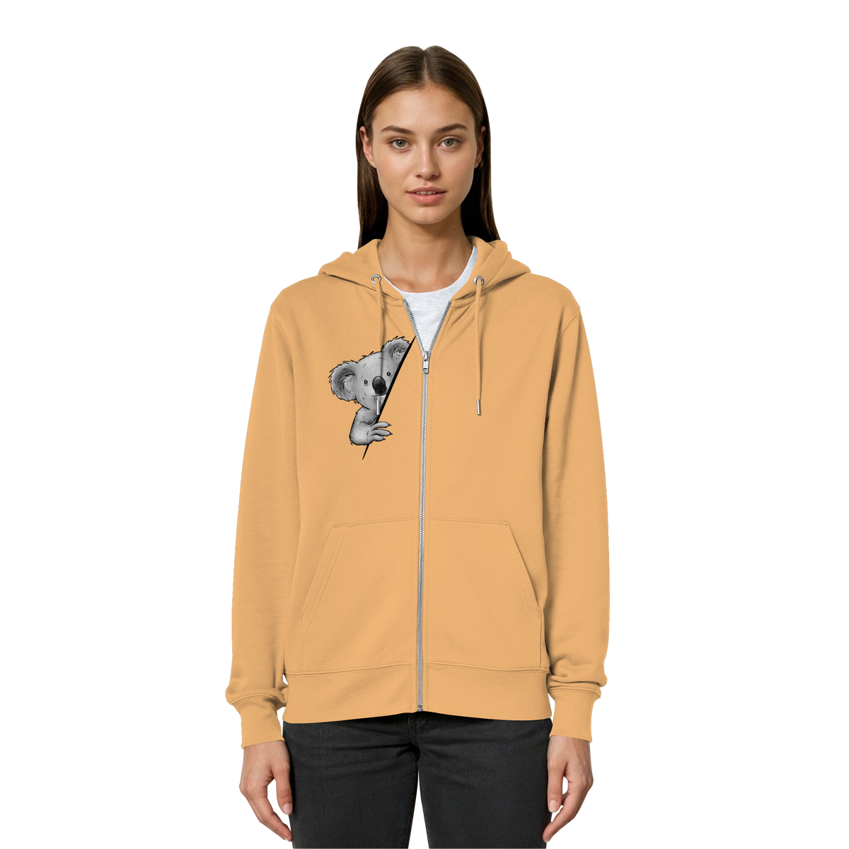 Koala Bär Illustration - Organic Relaxed Zipper