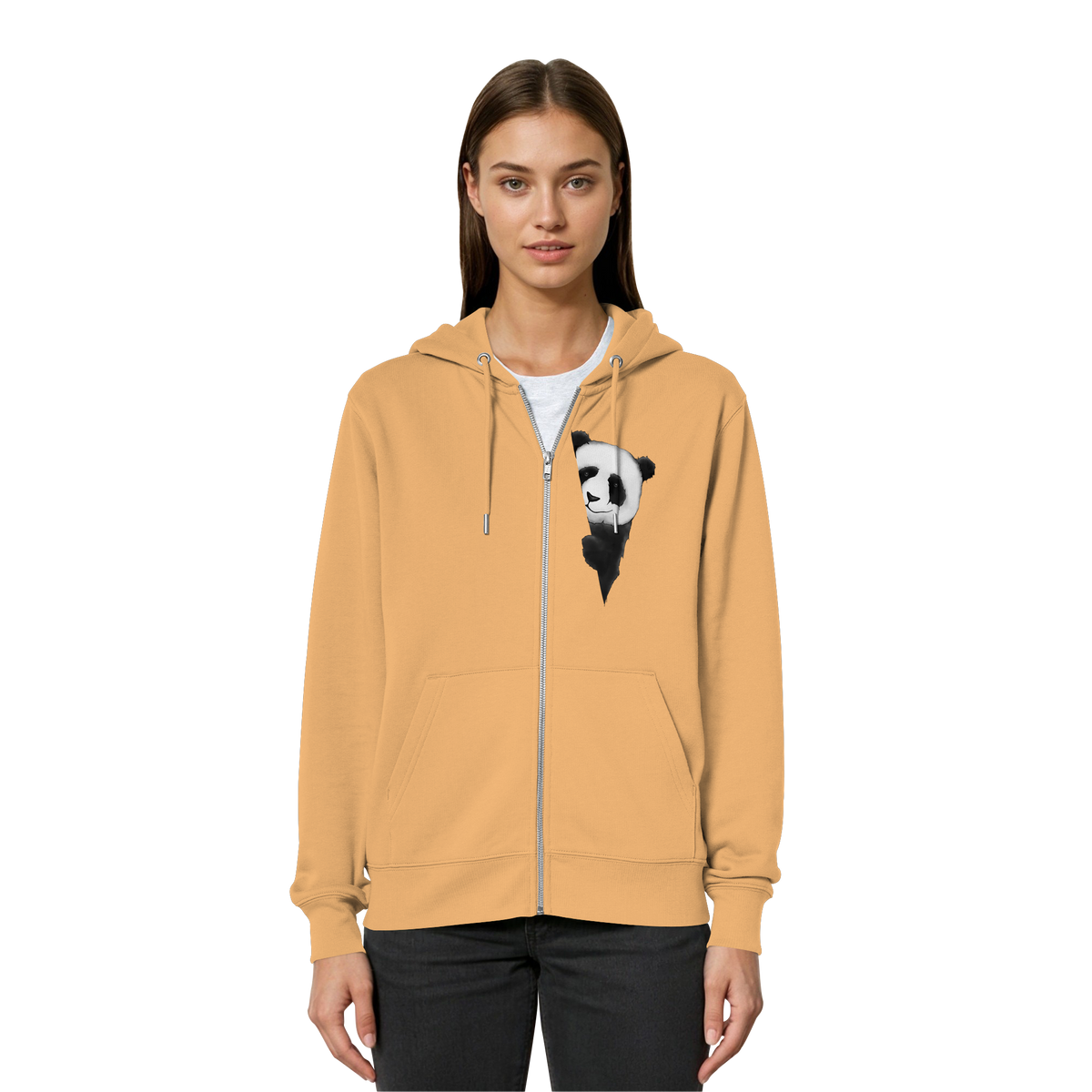 Panda Bär Illustration - Organic Relaxed Zipper