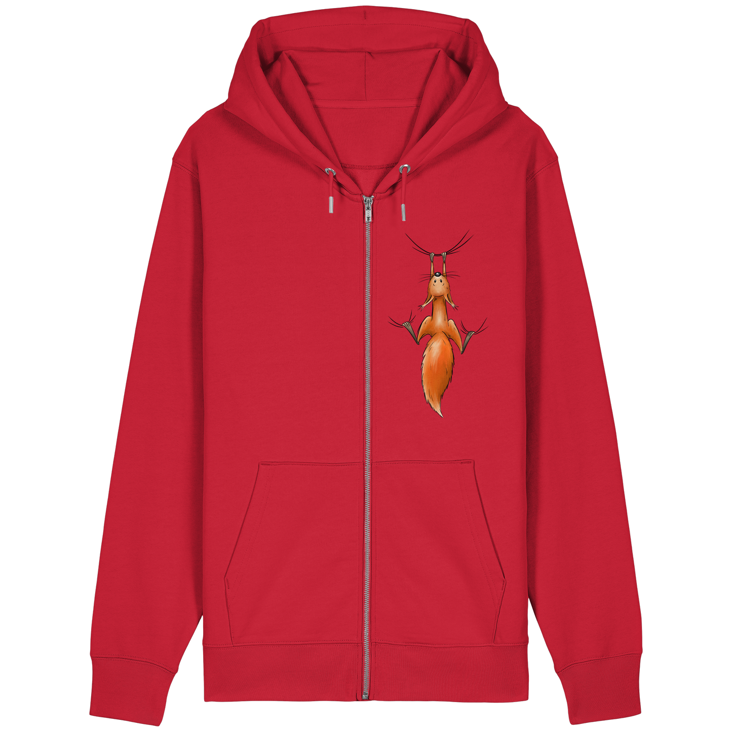 Rotes Eichhörnchen hängt ab - Organic Relaxed Zipper