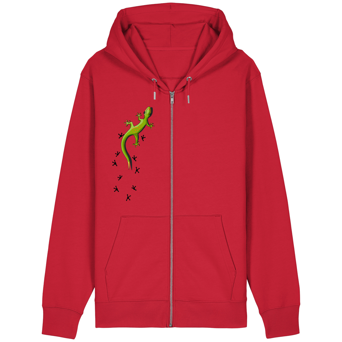 Kletternder Gecko mit Spuren - Organic Relaxed Zipper