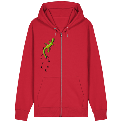 Kletternder Gecko mit Spuren - Organic Relaxed Zipper