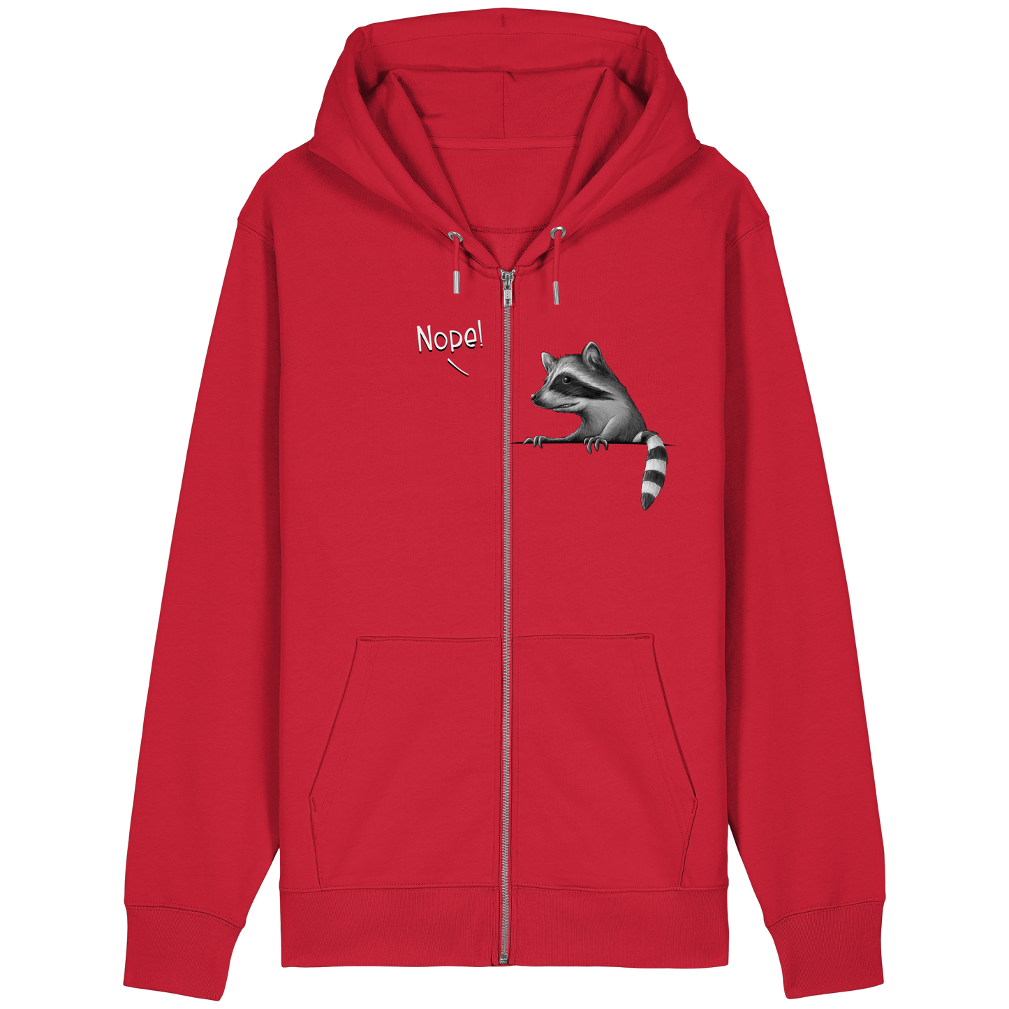 Nope! Frecher verwegener Waschbär - Organic Relaxed Zipper
