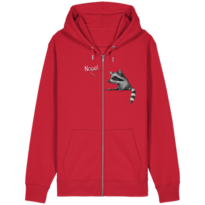 Nope! Frecher verwegener Waschbär - Organic Relaxed Zipper