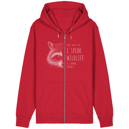 I Speak Wildlife And I Know Waschbär - Organic Relaxed Zipper
