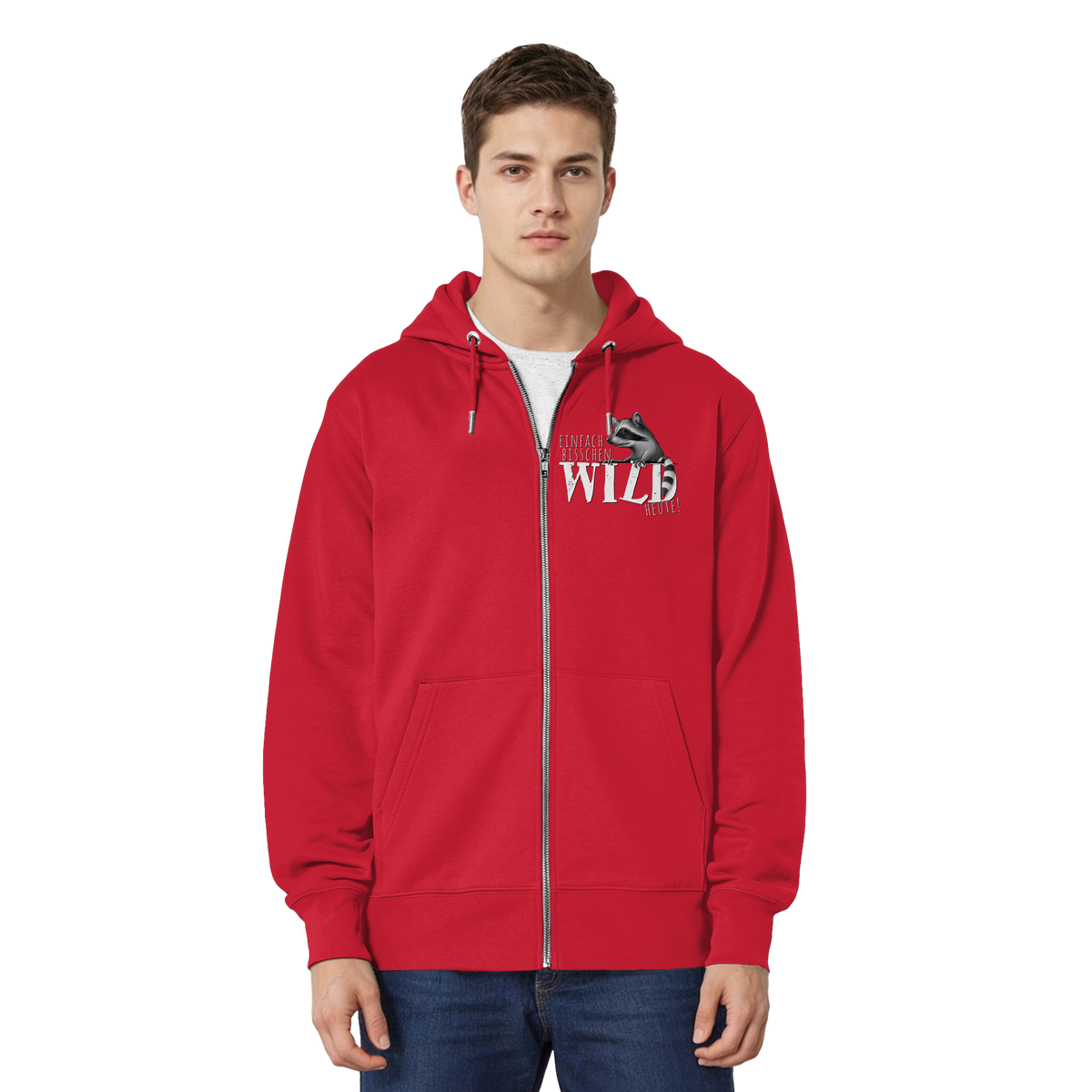 Bisschen wild heute! Waschbär - Organic Relaxed Zipper