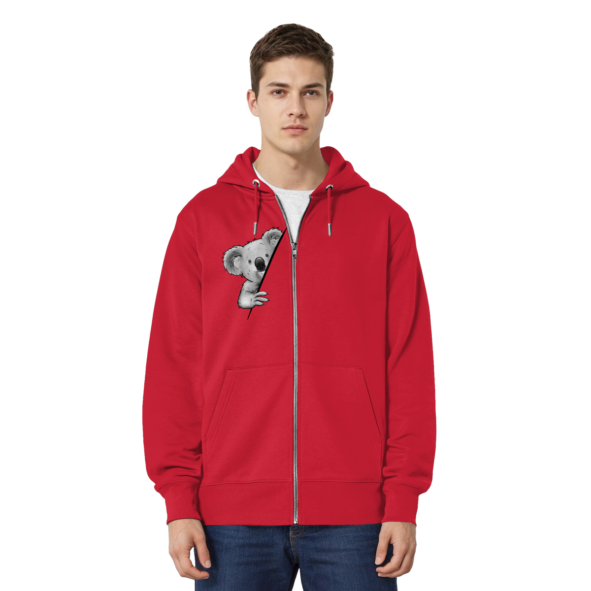 Koala Bär Illustration - Organic Relaxed Zipper