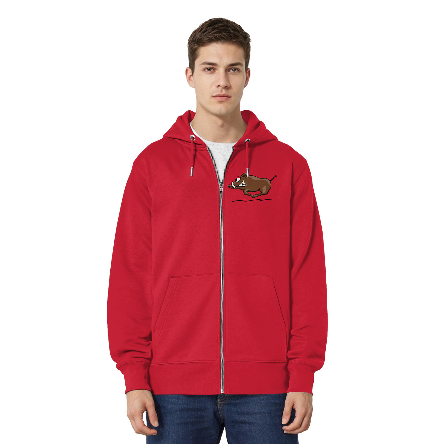 sauwildes Wildschwein | Wildsau  - Organic Relaxed Zipper