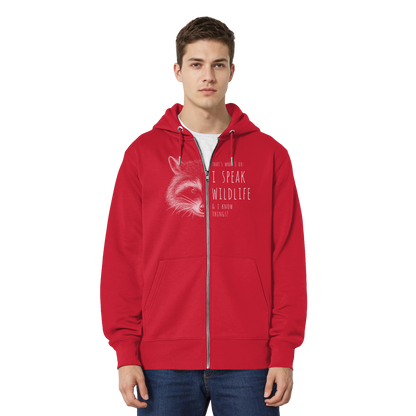 I Speak Wildlife And I Know Waschbär - Organic Relaxed Zipper