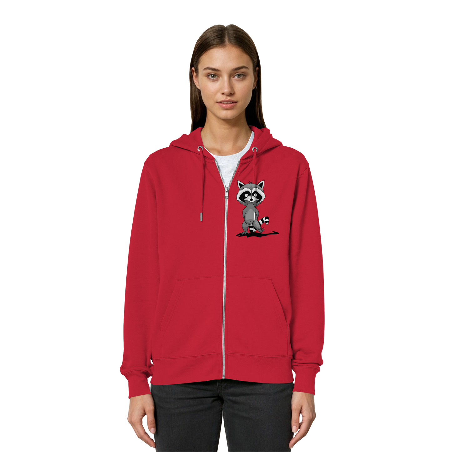 Frecher kleiner Waschbär - Organic Relaxed Zipper