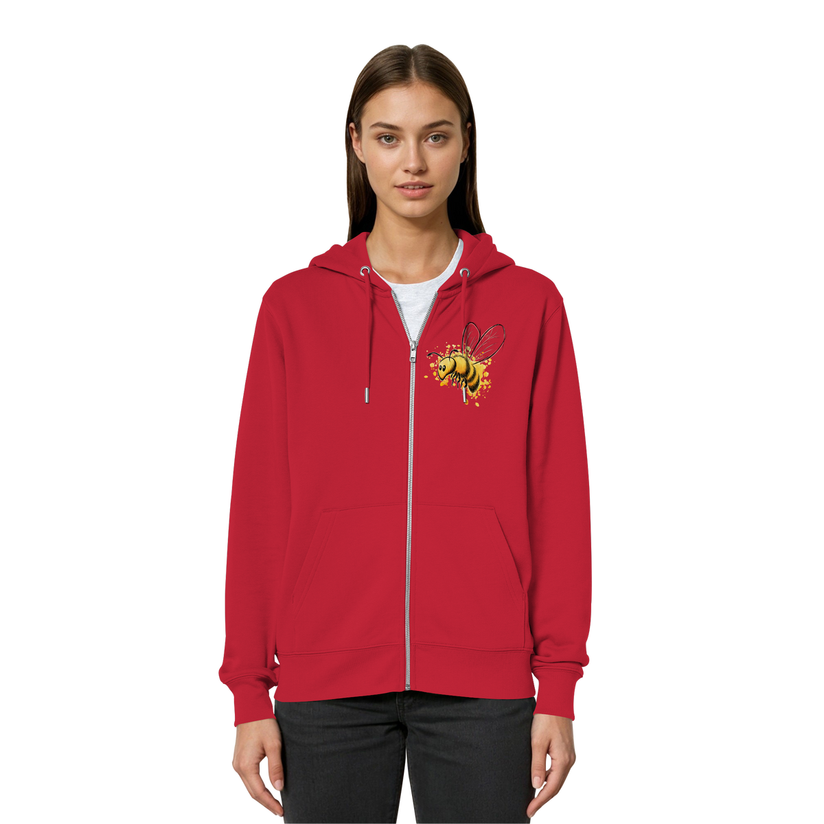 Lässige kleine Honig-Biene - Organic Relaxed Zipper