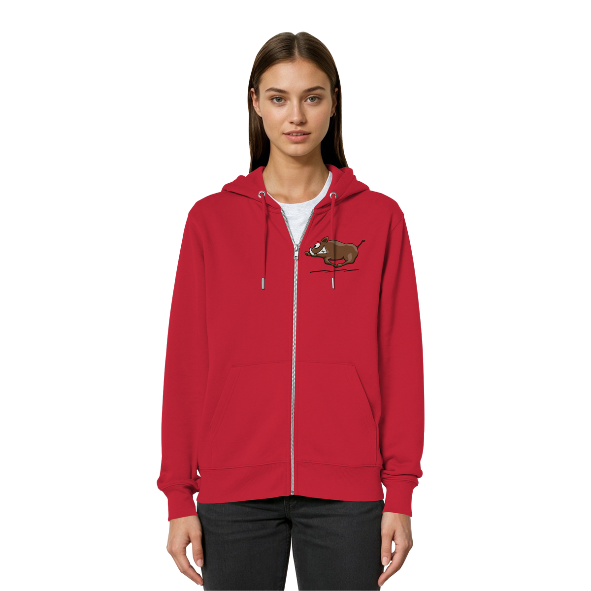 sauwildes Wildschwein | Wildsau  - Organic Relaxed Zipper