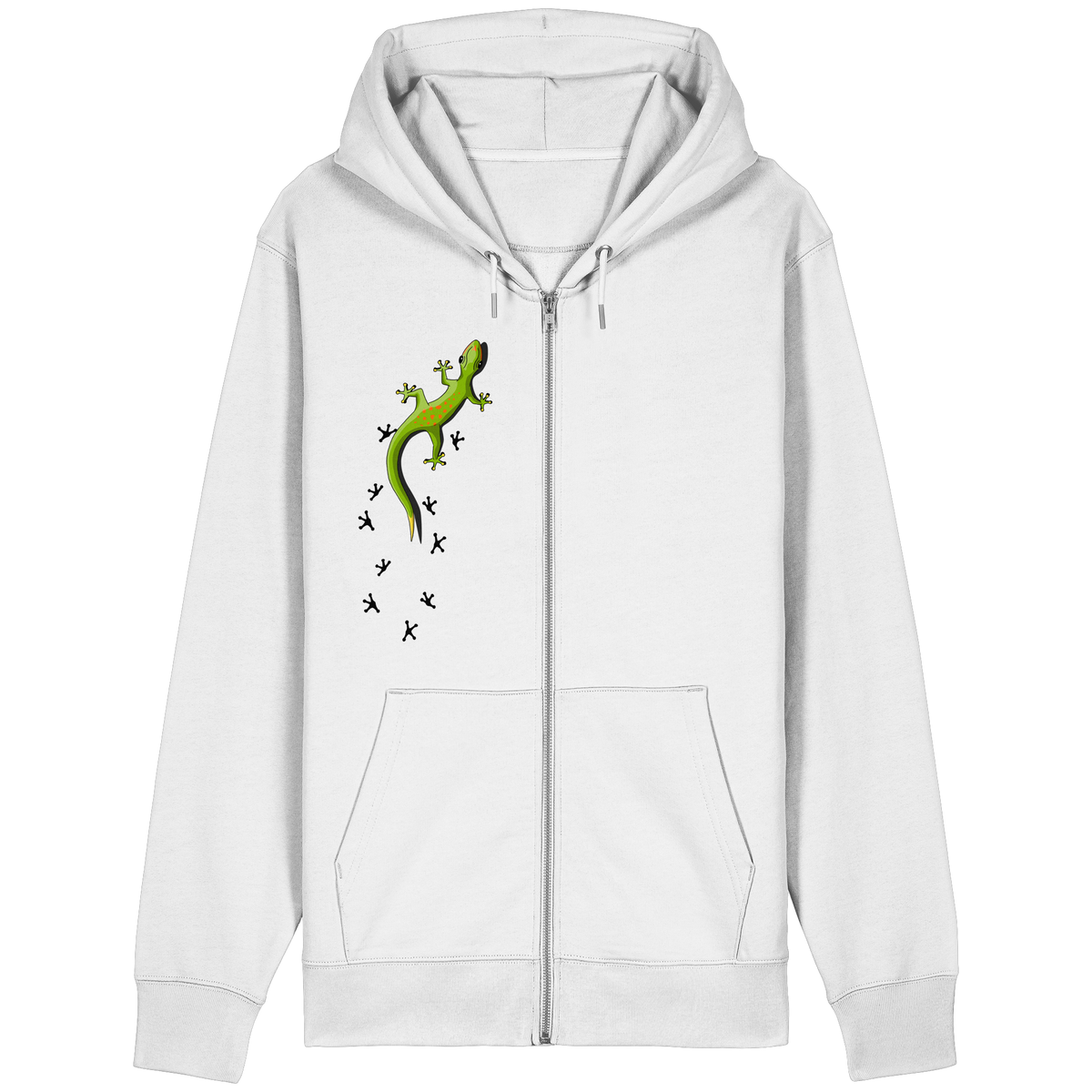 Kletternder Gecko mit Spuren - Organic Relaxed Zipper