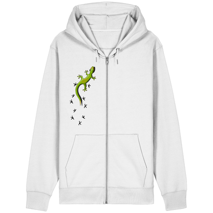 Kletternder Gecko mit Spuren - Organic Relaxed Zipper