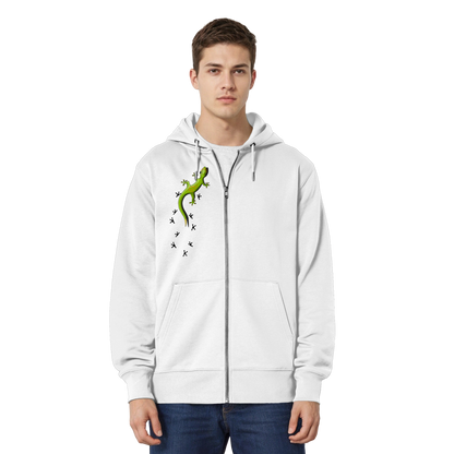 Kletternder Gecko mit Spuren - Organic Relaxed Zipper