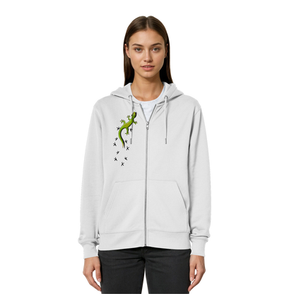 Kletternder Gecko mit Spuren - Organic Relaxed Zipper