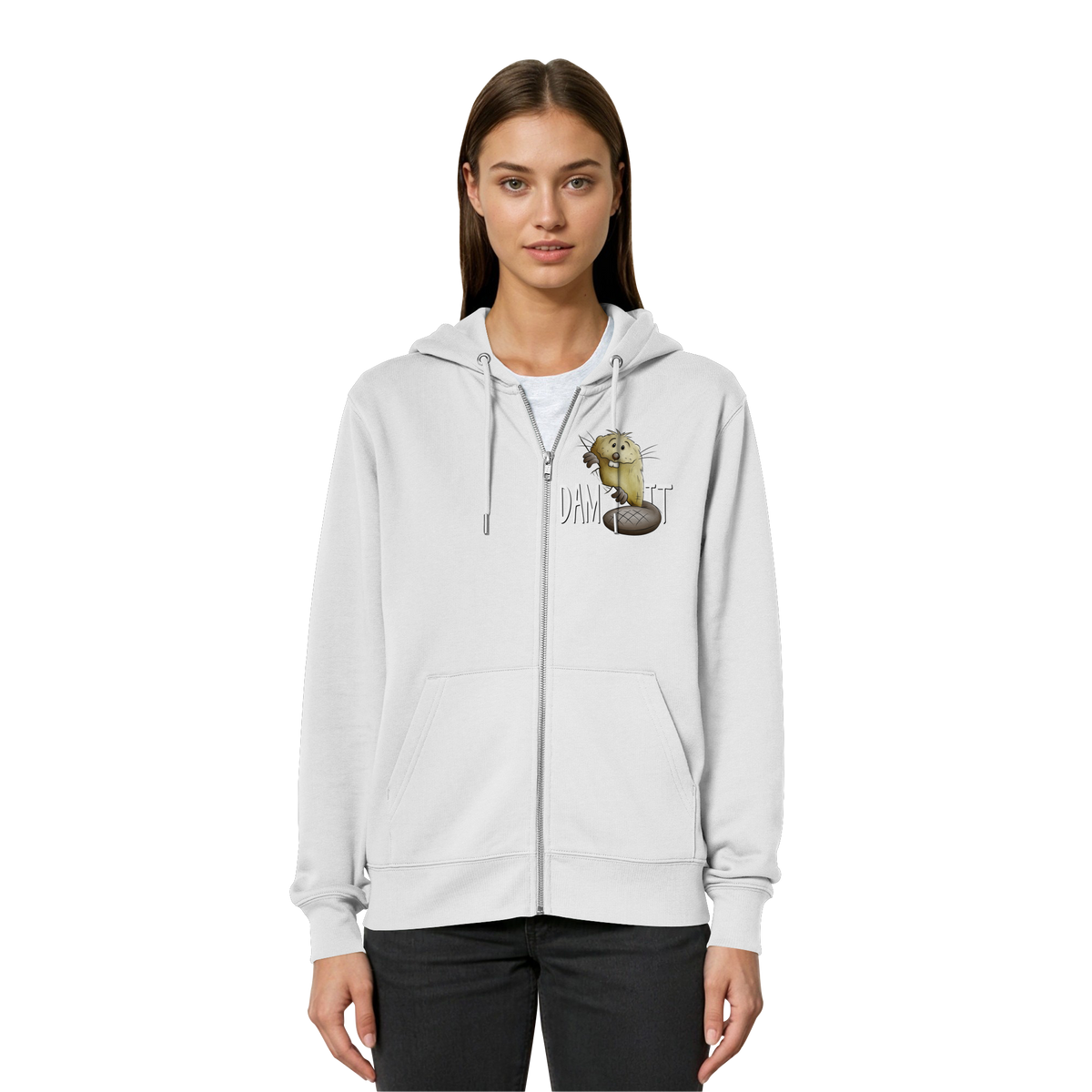 Dam It Verdammt Lustiger Biber - Organic Relaxed Zipper
