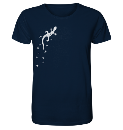 Gecko Eidechse Silhouette hell - Organic Shirt