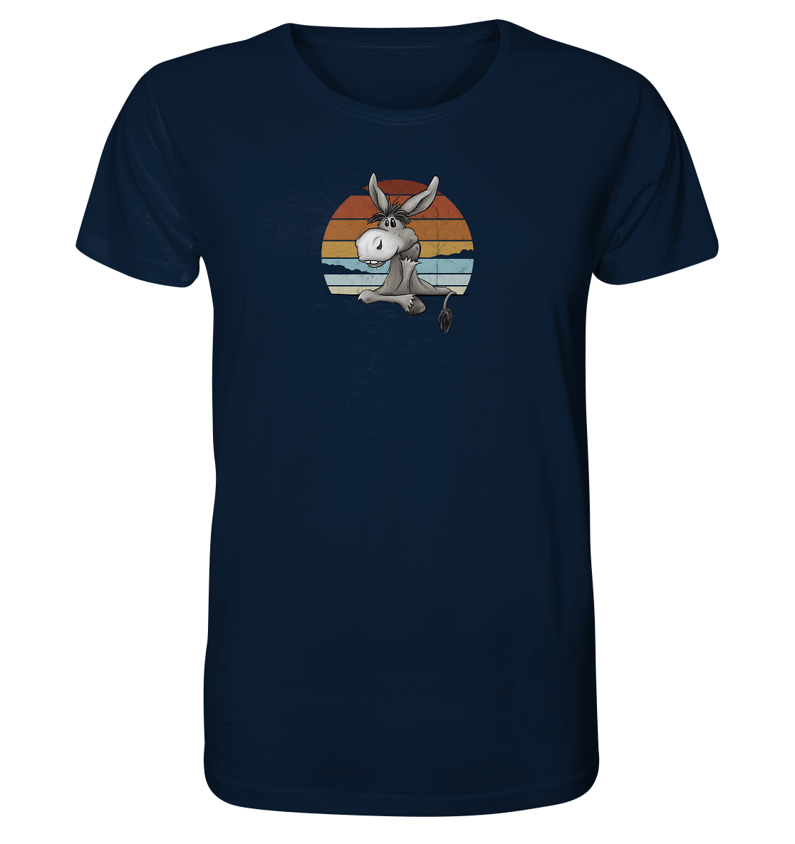 Lässiges Maultier Retro Esel - Organic Shirt