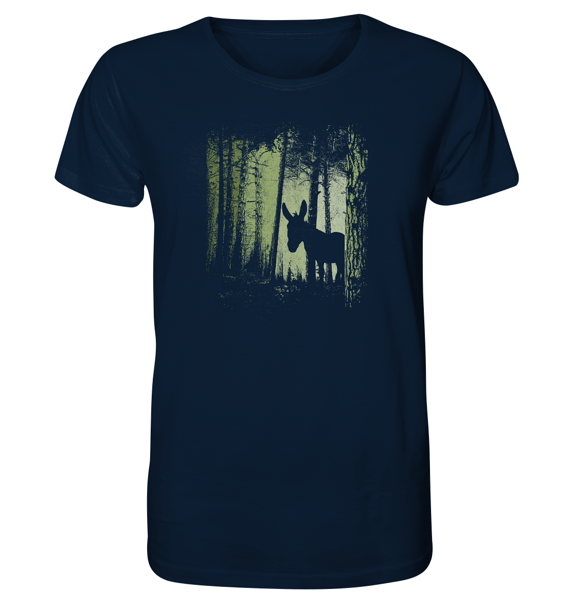 Esel im Zwielicht-Wald - Organic Shirt