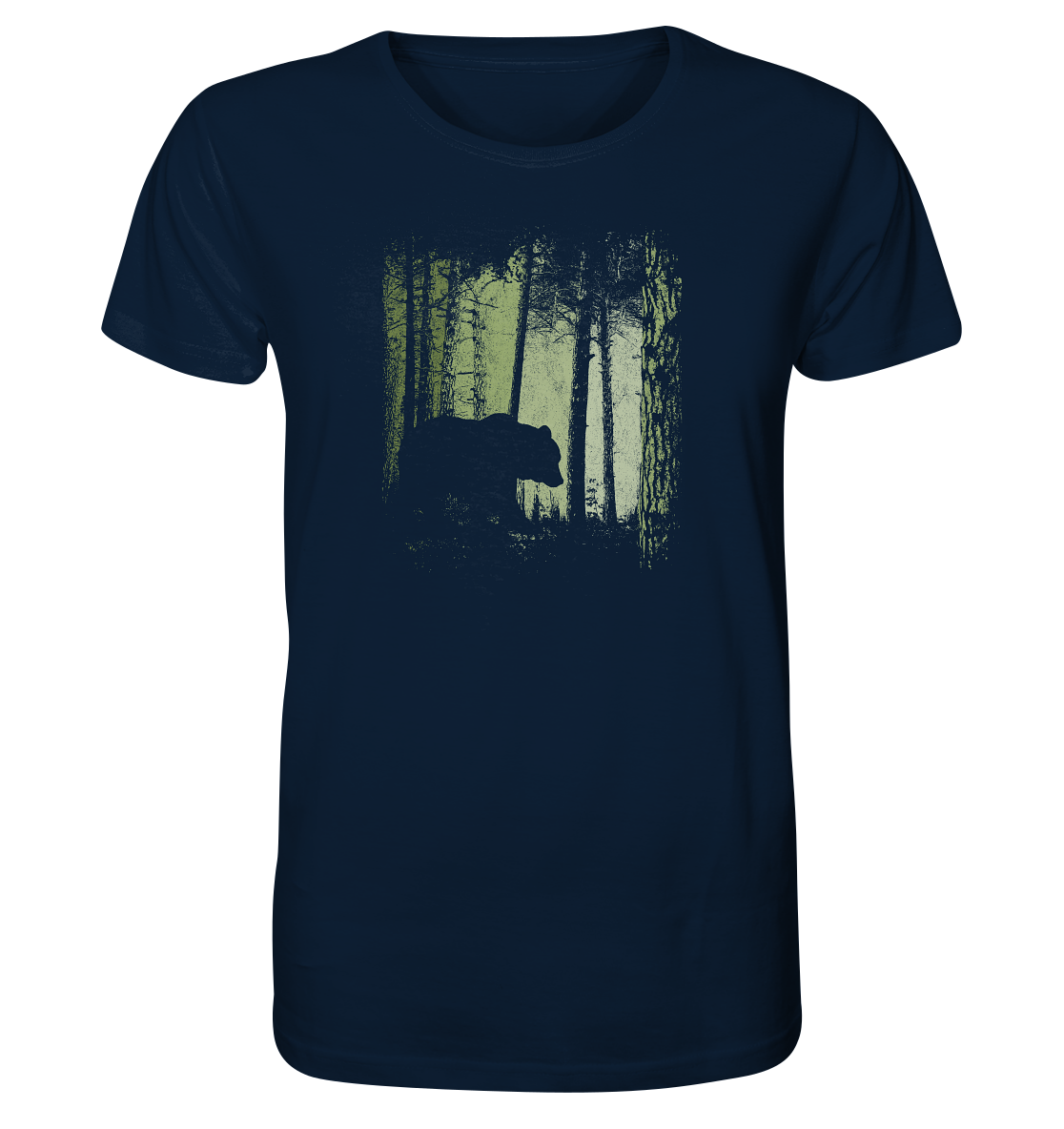 Braunbär im Zwielicht Wald - Organic Shirt