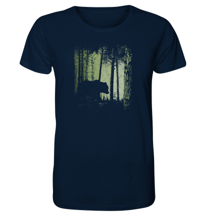 Braunbär im Zwielicht Wald - Organic Shirt