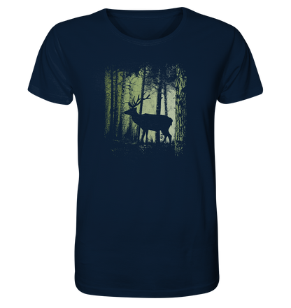 Hirsch im Zwielicht Wald - Organic Shirt