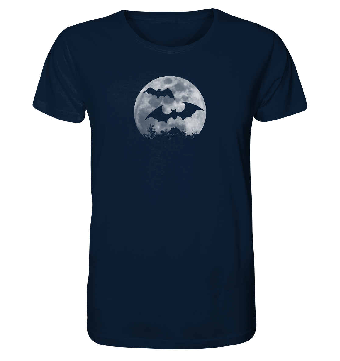 Fledermaus Silhouetten bei Vollmond - Organic Shirt