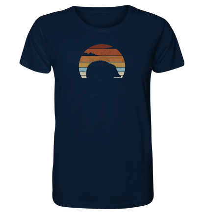 Retro Igel Silhouette im Sonnenuntergang - Organic Shirt