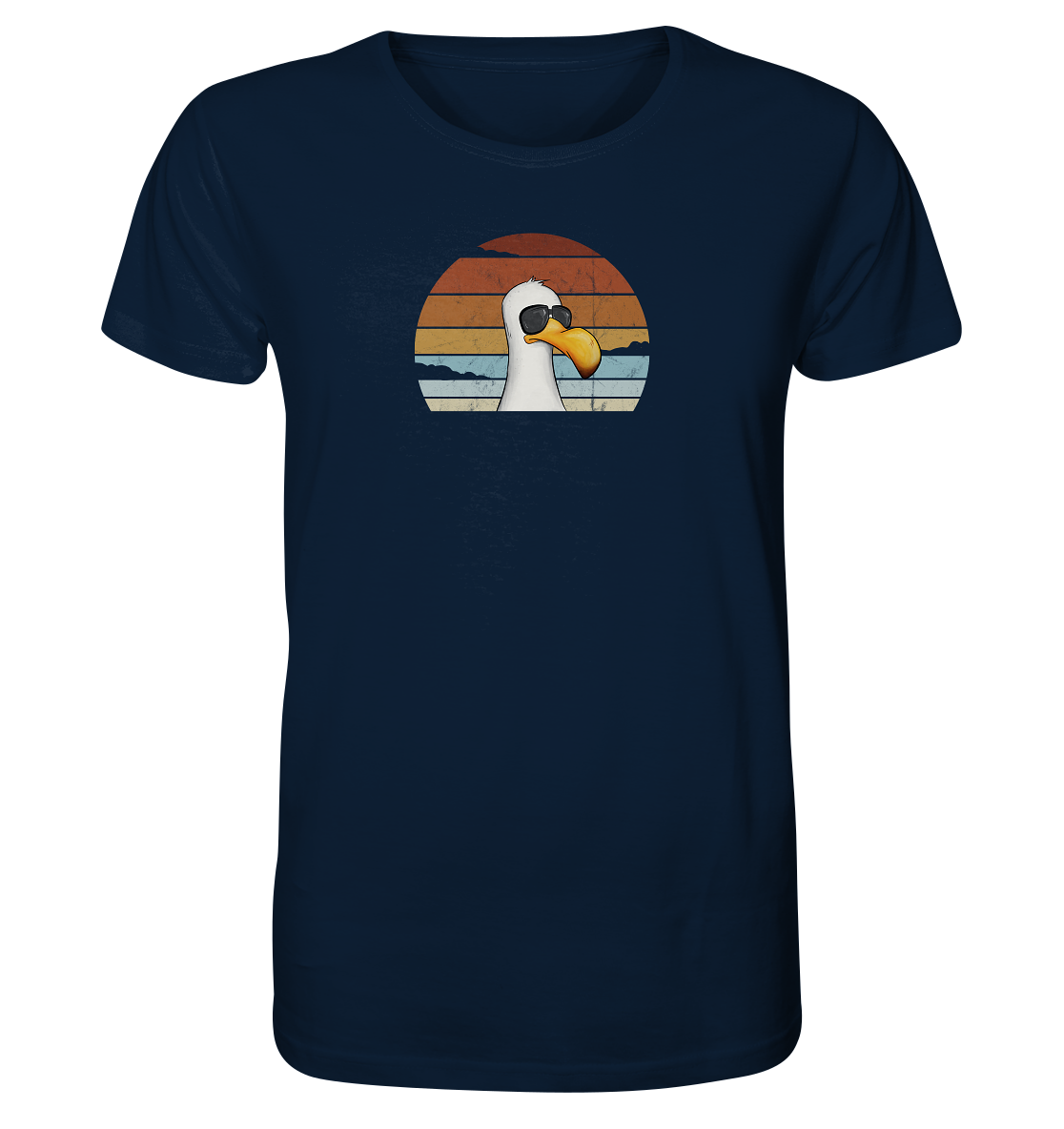 Cool lässige Retro Möwe - Organic Shirt