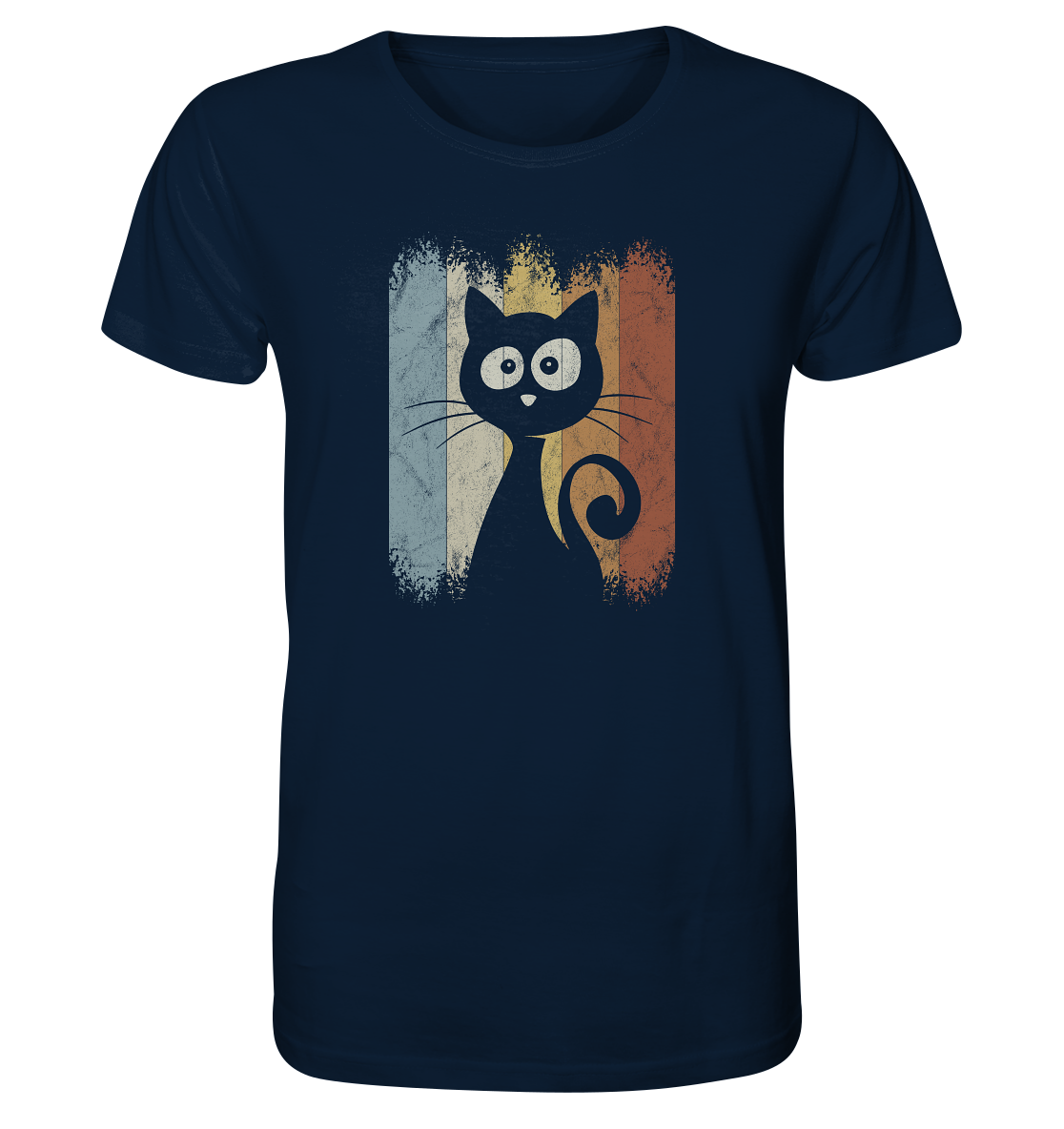 Retro Katze Silhouette - Organic Shirt