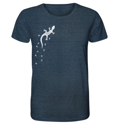 Gecko Eidechse Silhouette hell - Organic Shirt