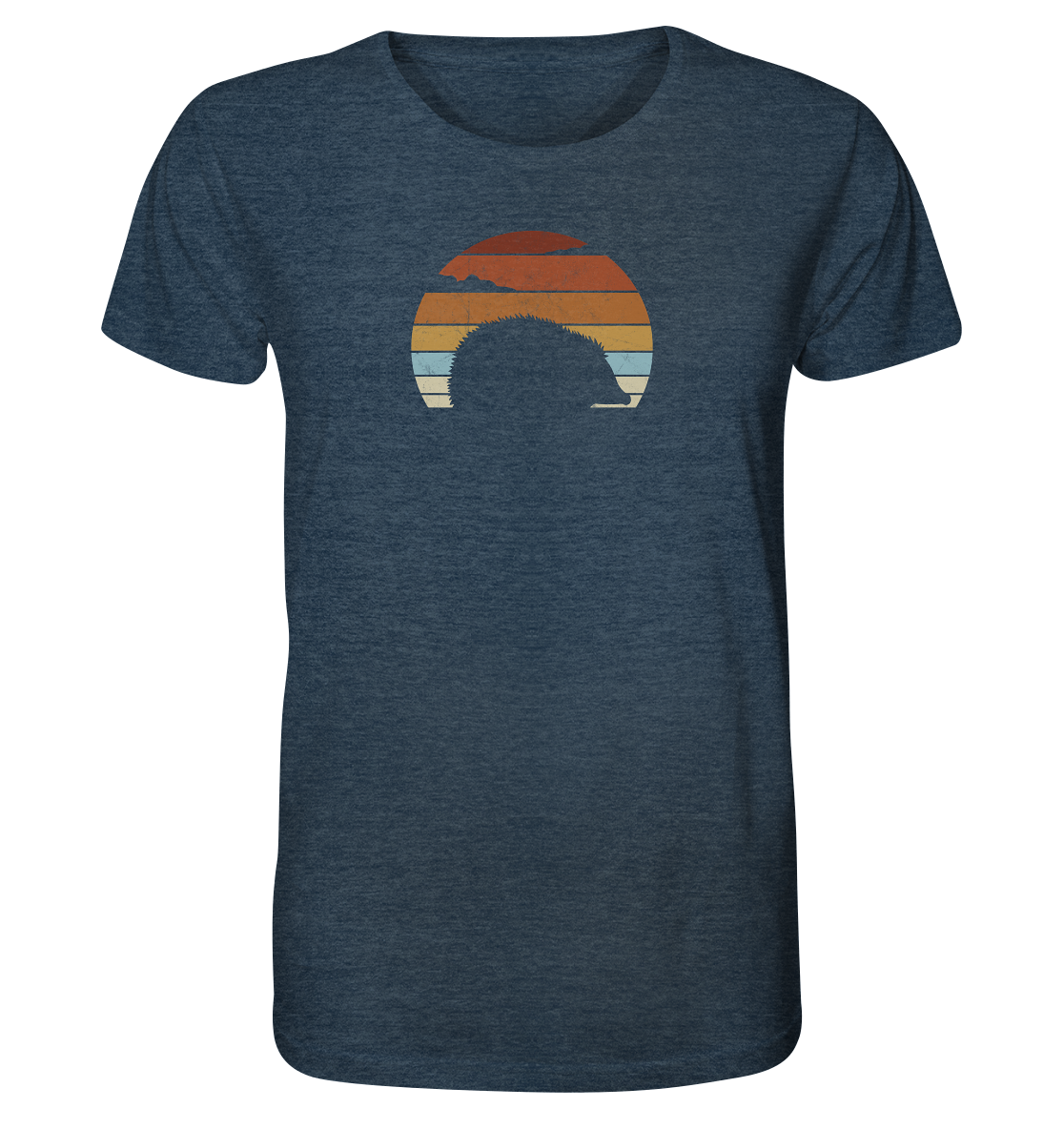Retro Igel Silhouette im Sonnenuntergang - Organic Shirt